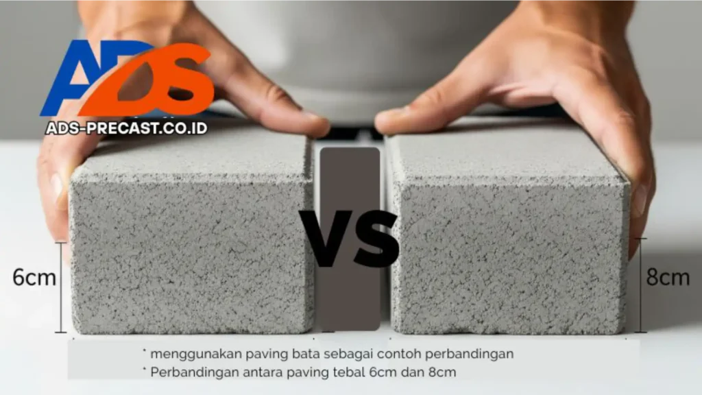 Komperasi Ketebalan Paving 6cm dan 8cm ADS Precast