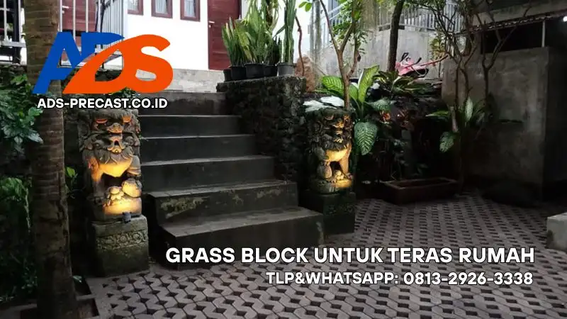 Grass Block Untuk Teras Rumah Ramah Lingkungan - 5 Ide Teras Paving Block - ADS Precast Bandung