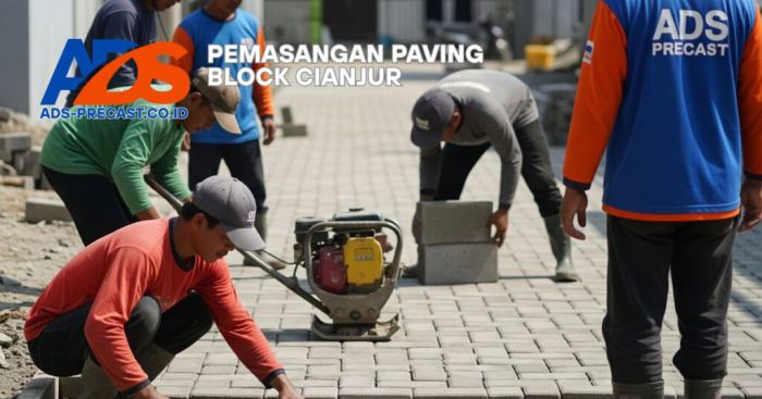 Proses Pemasangan Paving Block Cianjur Per Meter Persegi Untuk Konstruksi Jalan Menggunakan Jenis Paving Bata