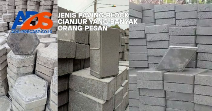 Tipe Jenis Paving Block Cianjur Yang Banyak Orang Pesan per meter persegi