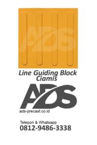 Ubin Difabel Garis salah satu tipe Guiding Block Ciamis dari ADS Precast