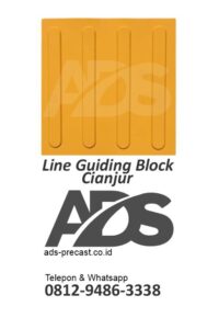 Ubin Difabel Garis salah satu tipe Guiding Block Cianjur dari ADS Precast