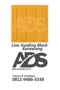 Ubin Difabel Garis salah satu tipe Guiding Block Karawang dari ADS Precast