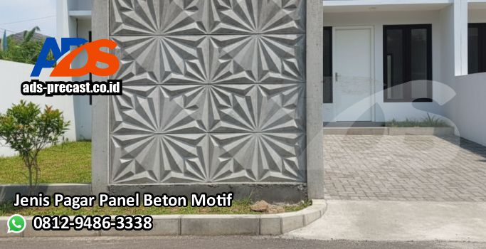 Jenis Pagar Panel Beton Motif