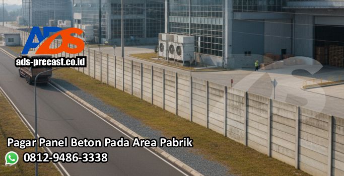 Pagar Panel Beton Untuk Area Industri Gudang Atau Pabrik